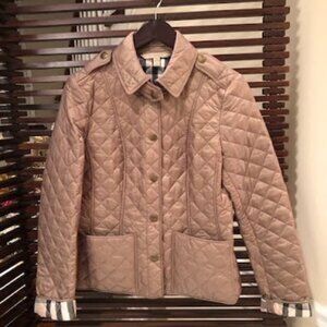 Burberry Women’s Quilted Jackets Pink Size S